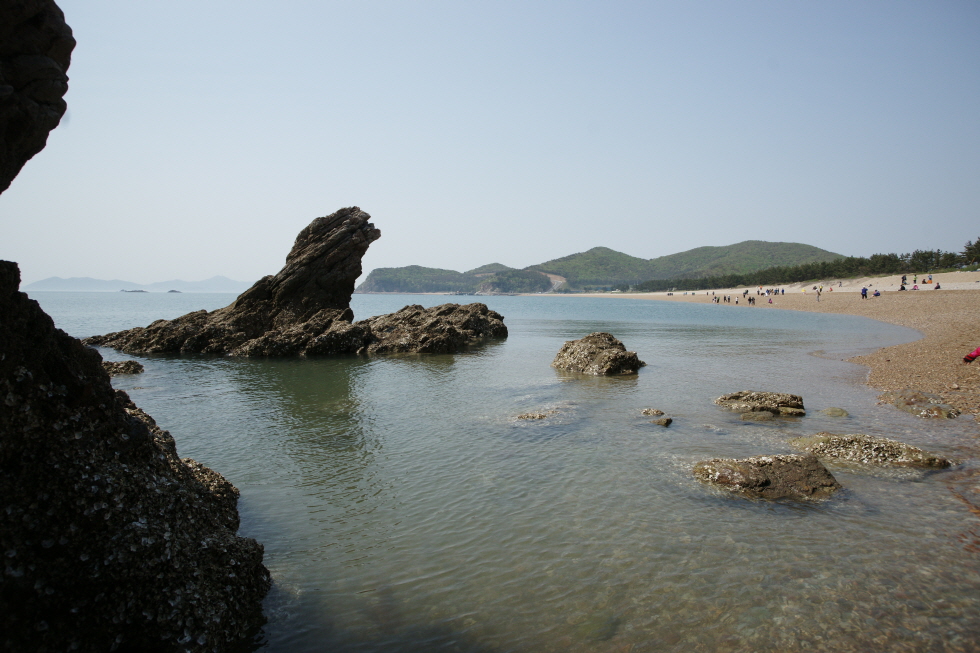 백령도 콩돌해안과 코끼리바위